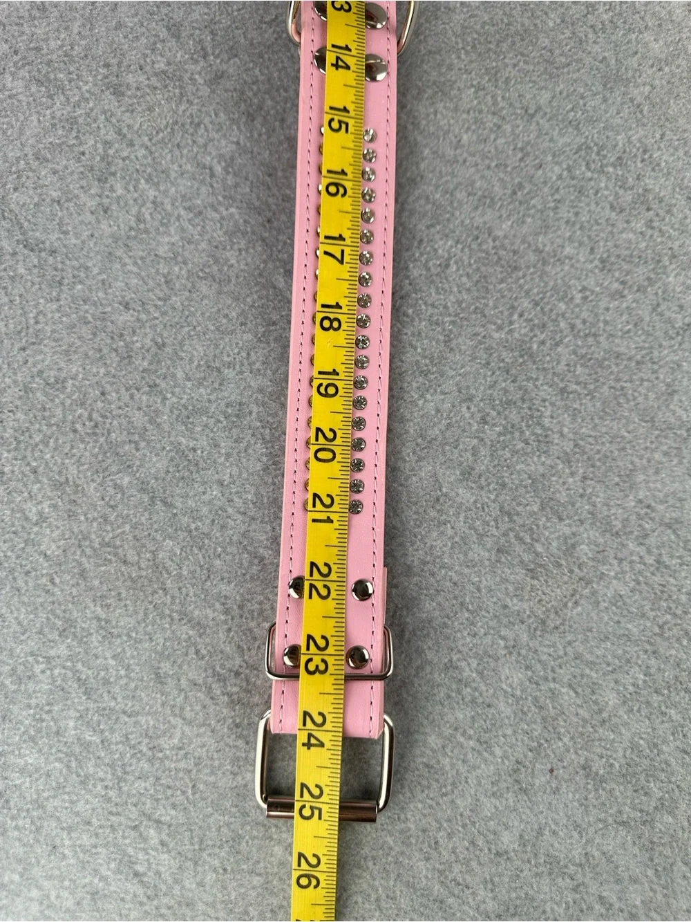 Bling Rhinestone Pink Dog Collar Adjustable